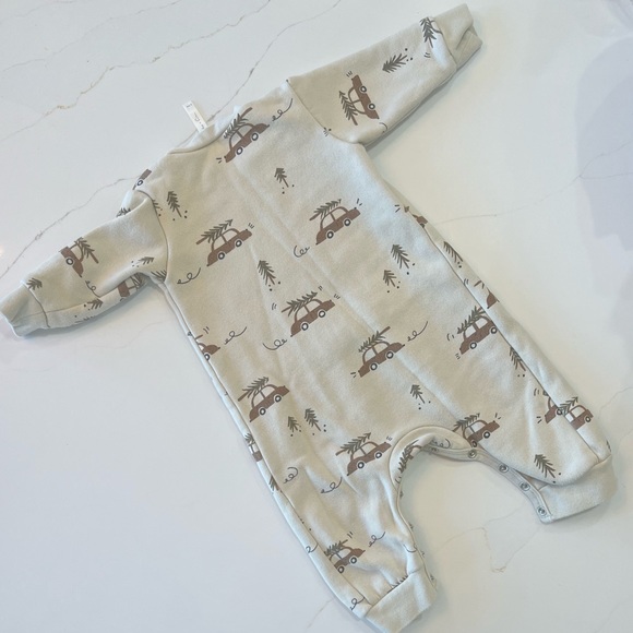 Rylee + Cru Home for the Holidays fleece jumpsuit 0-3m - Picture 6 of 11